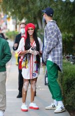 WINNIE HARLOW and Kyle Kuzma at San Vicente Bungalows in West Hollywood 05/28/2021