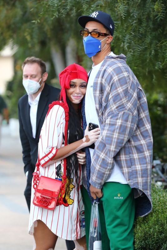 WINNIE HARLOW and Kyle Kuzma at San Vicente Bungalows in West Hollywood 05/28/2021