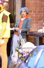ZOE KRAVITZ on the Set of Kimi in Los Angeles 04/29/2021