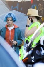 ZOE KRAVITZ on the Set of Kimi in Los Angeles 04/29/2021