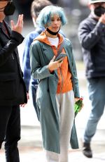 ZOE KRAVITZ on the Set of Kimi in Seattle 05/10/2021