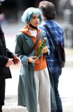 ZOE KRAVITZ on the Set of Kimi in Seattle 05/10/2021