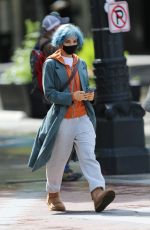ZOE KRAVITZ on the Set of Kimi in Seattle 05/10/2021