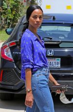 ZOE SALDANA Out and About in Los Angeles 05/11/2021
