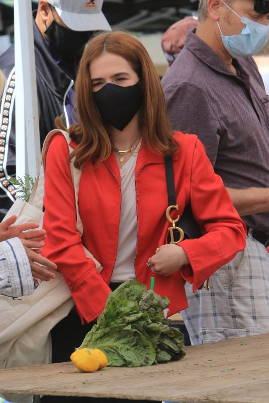 ZOEY DEUTCH at a Farmers Market in Los Angeles 05/30/2021