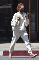 ZOEY DEUTCH at Alfred Coffee in Studio City 05/14/2021
