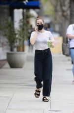 ZOEY DEUTCH Out for an Iced Matcha in Los Angeles 05/10/2021