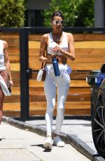 ALESSANDRA AMBROSIO All in White Out in Beverly Hills 06/11/2021