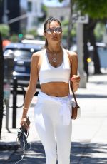 ALESSANDRA AMBROSIO All in White Out in Beverly Hills 06/11/2021