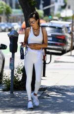 ALESSANDRA AMBROSIO All in White Out in Beverly Hills 06/11/2021