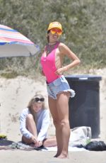 ALESSANDRA AMBROSIO Playing Beach Volleyball in Santa Monica 06/04/2021