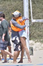 ALESSANDRA AMBROSIO Playing Beach Volleyball in Santa Monica 06/04/2021