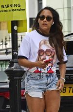 ALEX SCOTT in Denim Shorts Out in London 06/07/2021