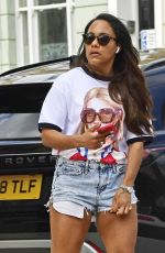 ALEX SCOTT in Denim Shorts Out in London 06/07/2021