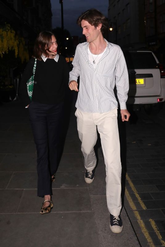 ALEXA CHUNG and Orson Fry at Scott