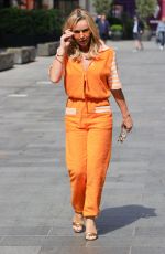 AMANDA HOLDEN in a Orange Jumpsuit Out in London 06/24/2021