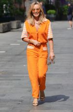AMANDA HOLDEN in a Orange Jumpsuit Out in London 06/24/2021