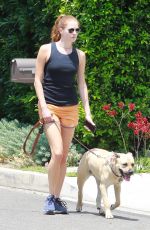 ANNA OSCEOLA Out with Her Dog in Los Feliz 06/15/2021
