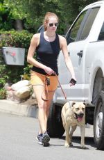 ANNA OSCEOLA Out with Her Dog in Los Feliz 06/15/2021