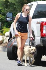 ANNA OSCEOLA Out with Her Dog in Los Feliz 06/15/2021