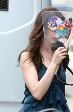ANNE HATHAWAY Heading on the Set of WeCrashed in New York 06/25/2021