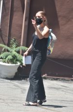 ASHLEE SIMPSON at a School in Studio City 06/08/2021