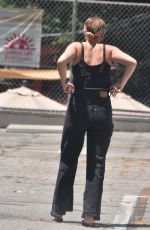 ASHLEE SIMPSON at a School in Studio City 06/08/2021