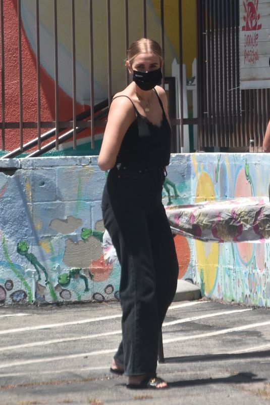 ASHLEE SIMPSON at a School in Studio City 06/08/2021