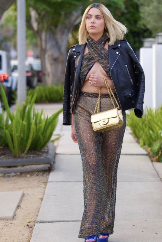 ASHLEY BENSON Out for Dinner in West Hollywood 06/28/2021