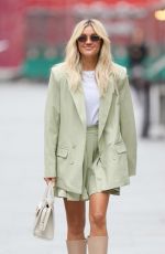 ASHLEY ROBERTS Arrives at Heart Radio in London 06/30/2021