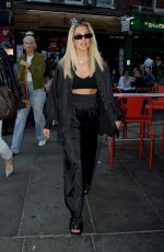 ASHLEY ROBERTS Leaves Bodegra Negra Restaurant in London 06/23/2021