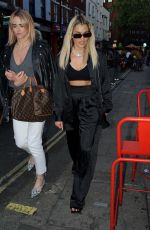 ASHLEY ROBERTS Leaves Bodegra Negra Restaurant in London 06/23/2021