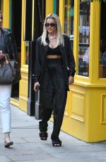 ASHLEY ROBERTS Leaves Bodegra Negra Restaurant in London 06/23/2021