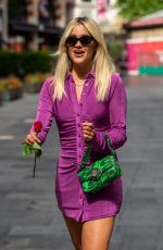 ASHLEY ROBERTS Receives a Red Rose Out in London 06/07/22021