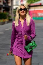 ASHLEY ROBERTS Receives a Red Rose Out in London 06/07/22021