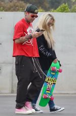 AVRIL LAVIGNE and Mod Sun at a Skate Park in Malibu 06/17/2021