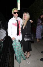 AVRIL LAVIGNE and Mod Sun at Giorgio Baldi in Santa Monica 06/27/2021