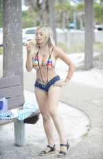 BELLA BUNNIE AMOR in Bikini at a Beach in Miami 06/16/2021