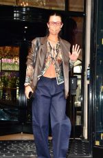 BELLA HADID Leaves George V Hotel in Paris 06/24/2021