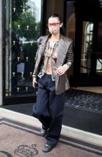 BELLA HADID Leaves George V Hotel in Paris 06/24/2021