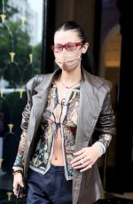 BELLA HADID Leaves George V Hotel in Paris 06/24/2021