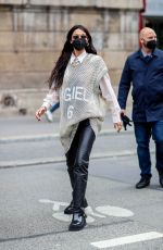 BELLA HADID Leaves Le Loulou Restaurant in Paris 06/26/2021