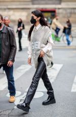 BELLA HADID Leaves Le Loulou Restaurant in Paris 06/26/2021