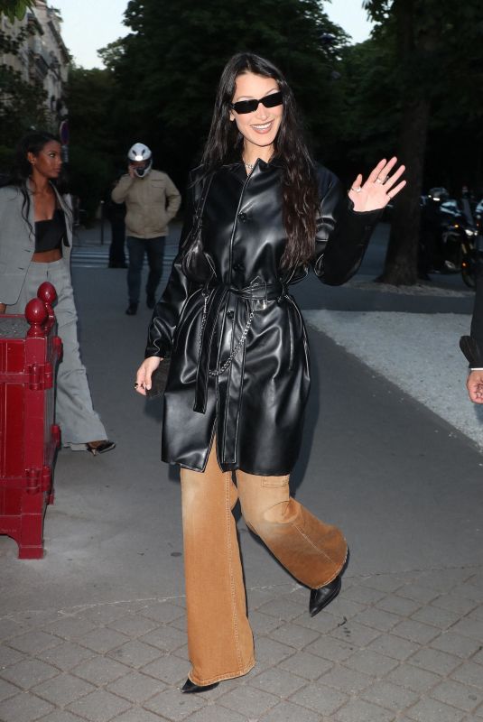 BELLA HADID Out for Dinner in Paris 06/24/2021