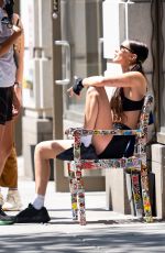BELLA HADID Outside a Gym in New York 06/18/2021