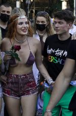 BELLA THORNE at Italian Gay Pride in Milan 06/25/2021