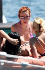 BELLA THORNE in Bikini on Lake Como in Italy 06/25/2021