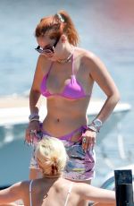 BELLA THORNE in Bikini on Lake Como in Italy 06/25/2021