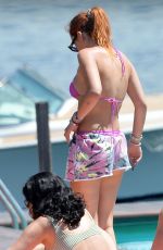BELLA THORNE in Bikini on Lake Como in Italy 06/25/2021