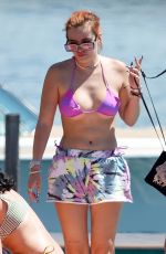 BELLA THORNE in Bikini on Lake Como in Italy 06/25/2021